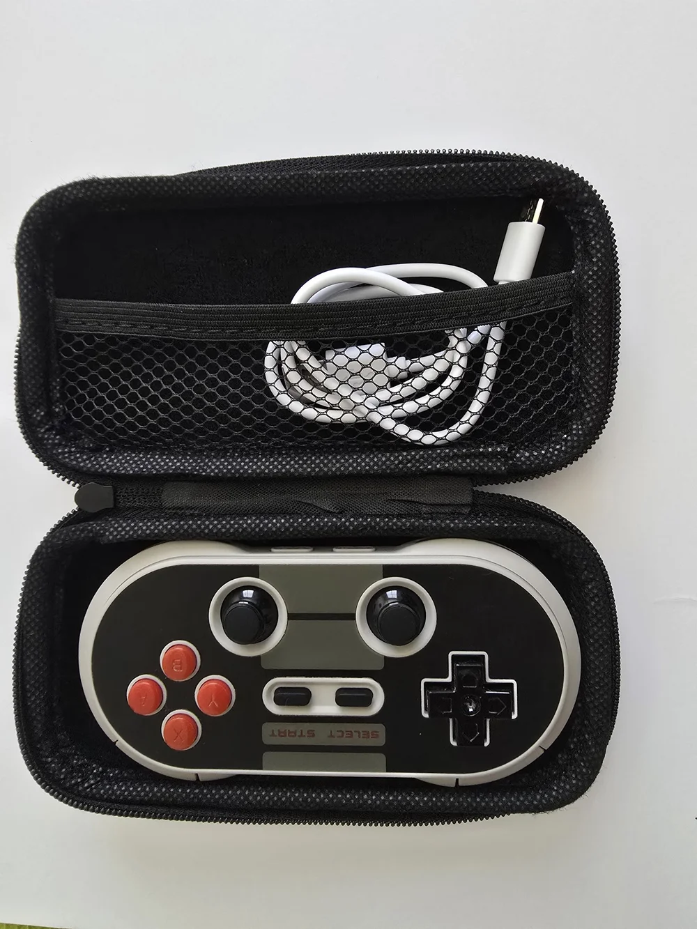 8BitDo NEBlack Portable Gaming Controller Case with Retro Console Graphic